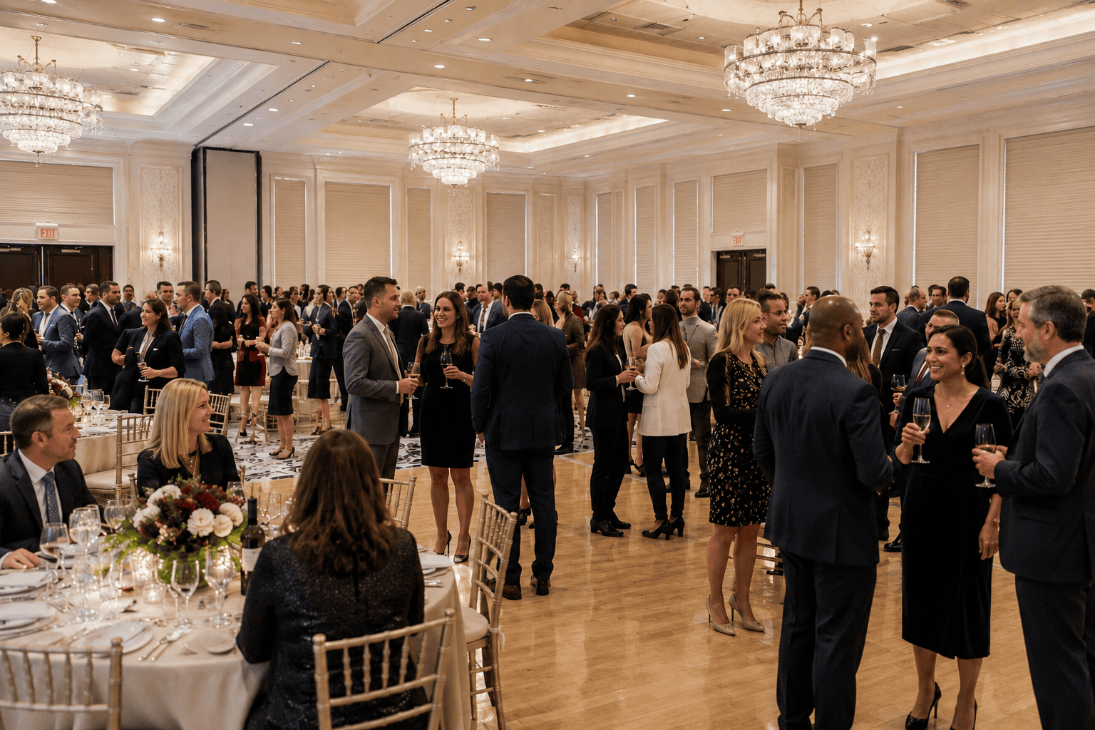 A group of adults enjoying cocktails and dancing in Yonkers, NY
